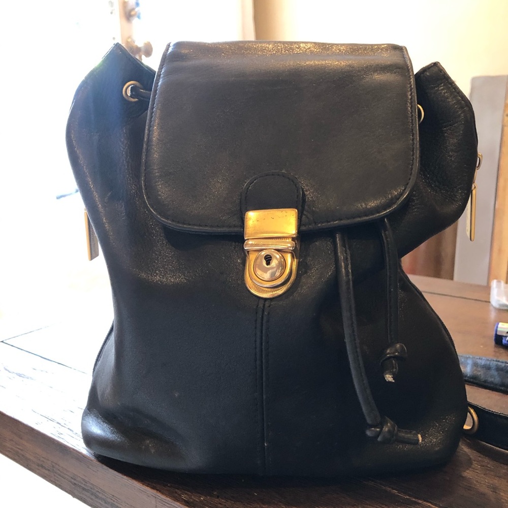 Tignanello butter soft black bucket bag